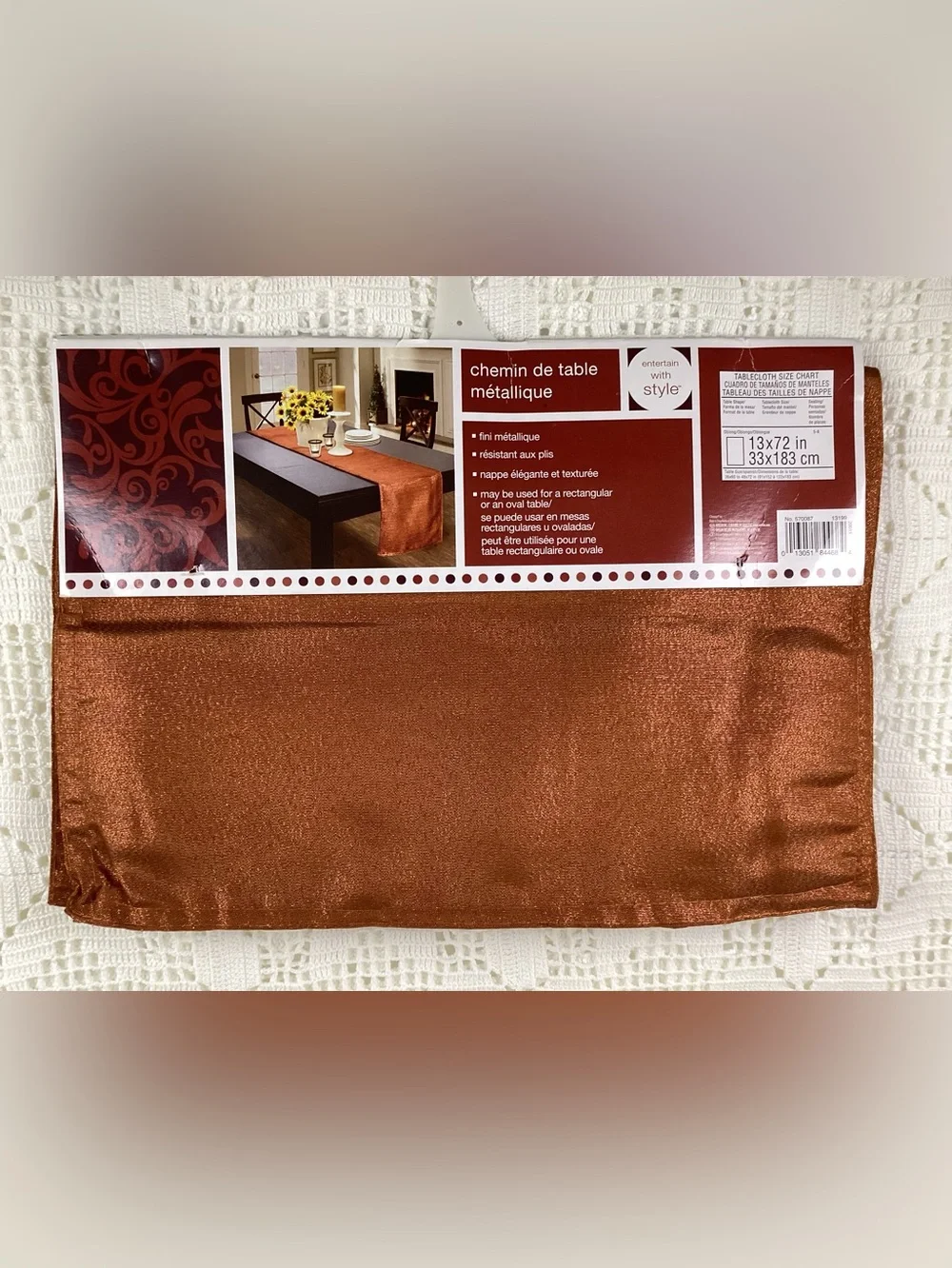 Amscan Metallic Table Runner in Copper